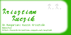 krisztian kuczik business card