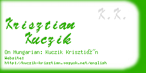 krisztian kuczik business card